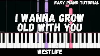 Westlife - I Wanna Grow Old With You (Easy Piano Tutorial)