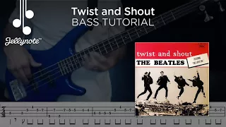 Twist and Shout by The Beatles - Bass tutorial (Jellynote Lesson)