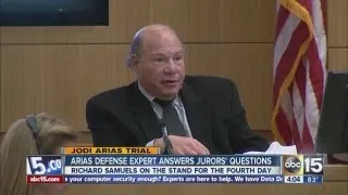 Arias' defense expert answers jurors' questions