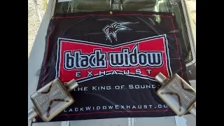 Flowmaster 40 series Vs Black Widow Race Venoms, Stock 350 Chevelle ~Read description~