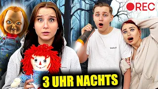 3 Uhr Nachts : Mit ANNABELLE & CHUKY im Wald  ! 😰🚨 (Wir hören Stimmen) - Celina