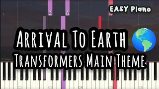 Transformers Main Theme - Arrival To Earth | Steve Jablonsky  | Movie (Easy Piano Tutorial) Sheet