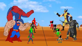 Evolution of SPIDER-MAN, SUPERMAN Vs Evolution of WOLVERINE, BLACK PANTHER 2 | SUPER HEROES MOVIES