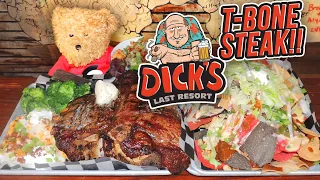 Big T-Bone Steak Challenge w/ Nachos at Dick's Last Resort!!