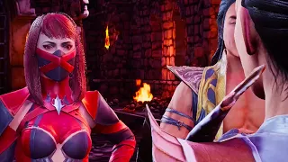 MK1 Ashrah meets Skarlet Scene 4K HD - MORTAL KOMBAT ONSLAUGHT