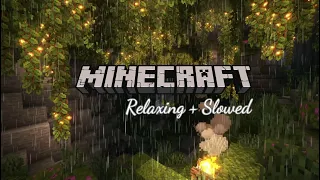 Minecraft Music + Rain & Thunder to relax & study 8 hours | Random showers at night