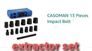 CASOMAN 13 Pieces Impact Bolt & Nut Remover Set, Nut Extractor and Bolt Extractor Twist Socket Set
