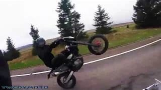 Supermoto rideout! Wheelies, burnouts and rain!! Husqvarna, KTM & Honda