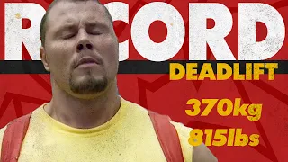 Magnús Ver Magnússon Deadlifts 370kg (815lbs) (PERSONAL BEST) | World's Strongest Man