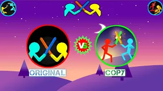 supreme duelist stickman 🇷🇺 original vs copy  🇧🇷 🇺🇸 #gaming #stickman #animation #shorts