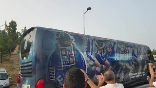 FC Porto Team Bus Being Escorted to Stadium