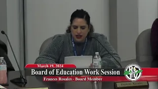 Board of Education Meeting - March 19, 2024