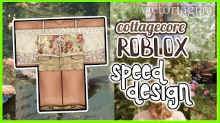 Cottagecore Vintage Flower Outfit ✧ ROBLOX Speed Design| Paint Tool Sai |  victoriagiaa