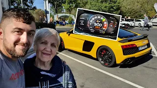 I Took My 80-y.o. Grandma For A 300 km/h Audi R8 Nürburgring Lap