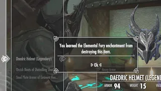 Skyrim ~ How To Get The Elemental Fury Enchantment