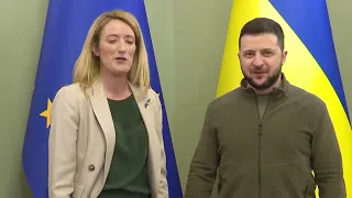 Zelensky met with EP President Metsola: It’s heroic to come to Ukraine!