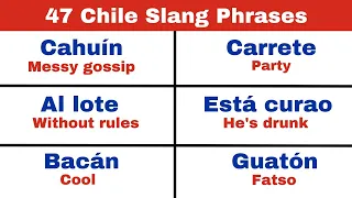 47 Chilean Spanish Slang phrases