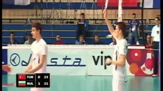 Volleyball, Belgrade, ECH - U18, Day 2: Turkey - Bulgaria 3-2