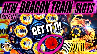 New DRAGON TRAIN Slot Machine - Part 2, All Slot Bonus, BIG WINS, Got Train Bonus 🚂 Light & Wonder