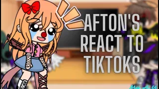 The Afton Family reacts to TikToks || Gacha Club