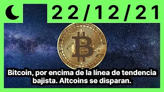 Bitcoin, por encima de la línea de tendencia bajista. Altcoins se disparan.