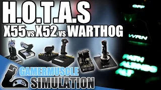 SAITEK X52 vs X55 vs THRUSTMASTER HOTAS WARHOG - Gamer Muscle Simulation