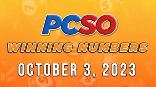 P49M Jackpot Ultra Lotto 6/58, 2D, 3D, 6D, Lotto 6/42 and Superlotto 6/49 | October 3, 2023