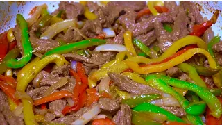 Fajitas de Res - Comida Mexicana