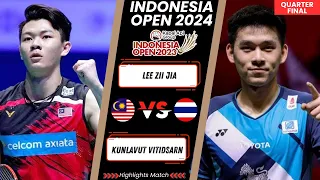 Kunlavut VITIDSARN (THA) vs LEE Zii Jia (MAS) | Indonesia Open 2024 Badminton