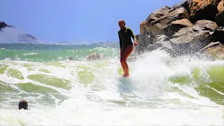 Points and Harbours in big swell - Longboarding the Coffs Coast.