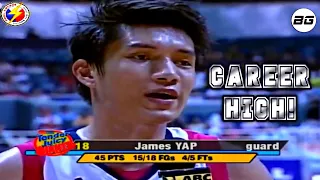 JAMES YAP CAREER HIGH 45 POINTS! Welcoat Dragons vs Purefoods Tender Juicy Giants