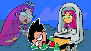 Titans Go! (Animation) Starfire, I'm So Sorry!! | Robin & Starfire Sad Love Story