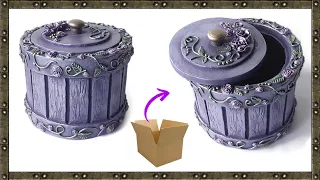 How to make a trunk-style FLORAL BOX | do it yourself trunk box