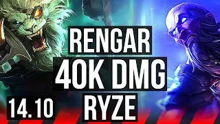 RENGAR vs RYZE (TOP) | 68% winrate, 40k DMG, 12/3/12, Dominating | NA Diamond | 14.10