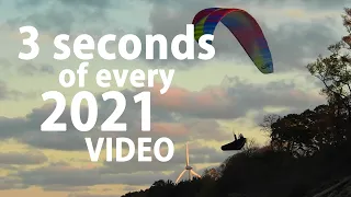 [4K] 3 Seconds of Every 2021 Video [Paragliding]