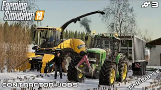 Feeding animals & harvesting poplar w/ @kedex  | Contractor Jobs | Farming Simulator 19 | Episode 3