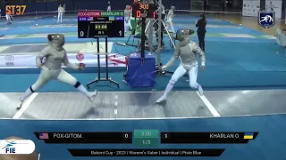 Batumi World Cup 2023 SWS - L64 - Chloe Fox-Gitomer USA v Olga Kharlan UKR