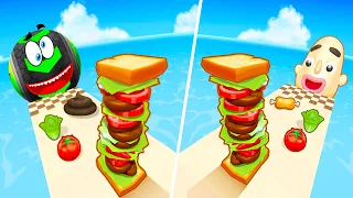 Going Balls | Sandwich Runner - All Level Updated Gameplay Android,iOS - NEW LEVELS UPDATE SJBP3596
