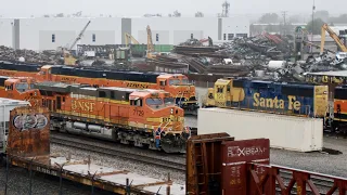 BNSF Kaiser Yard Operations + Kaiser Steel Slab Train 12/30/2022