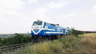 ТЭ33АС-3005-3009 / Толкач ТЭ33АС-3001 Бессарабка - Етулия | Diesel locomotives TE33AC-3005-3009-3001