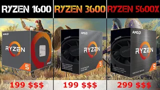 Ryzen 5 1600 VS Ryzen 5 3600 VS Ryzen 5 5600x. Battle Of Generations!