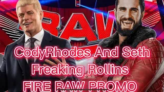 -WWE ROBLOX ENTRANCE PRACTICE- Cody Rhodes And Seth Freakin Rollins Does a Fire Banger Promo