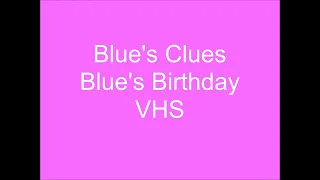 Blue's Birthday VHS