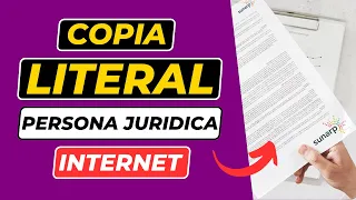 ✅Como Solicitar una COPIA LITERAL para EMPRESA por INTERNET | Persona Juridica Sunarp 2024