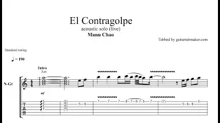 El Contragolpe TAB - acoustic guitar solo tabs (PDF + Guitar Pro)