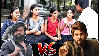 Who is better YASH VS ALLU ARJUN, public reaction, what people think kgf or puspa best south actors