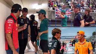 Max Verstappen chilling with Fernando Alonso & Carlos Sainz | BTS of Driver's Parade #JapaneseGP