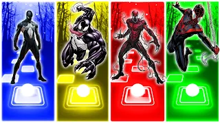 🔵 Spider Man Symbiote🟡 Venom 🔴Carnage🟢Miles Morales 🔮🎵TILES HOP