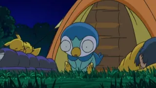 Gible's Draco Meteor Haunts Piplup even in Dreams.