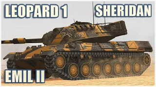 Emil II, Sheridan & Leopard 1 • WoT Blitz Gameplay